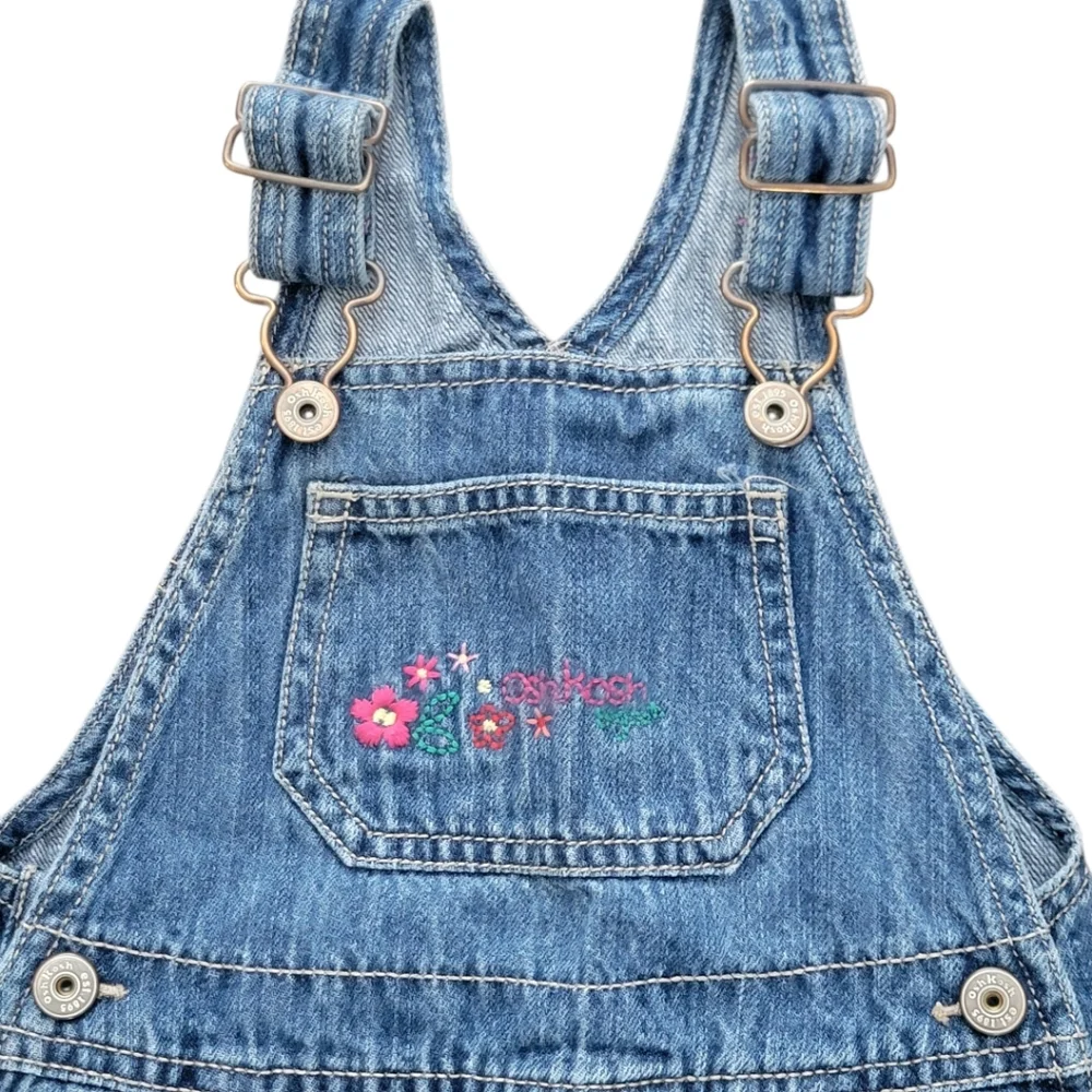 OshKosh B'gosh‎ Embroidered Overall Denim Jumper 24 months